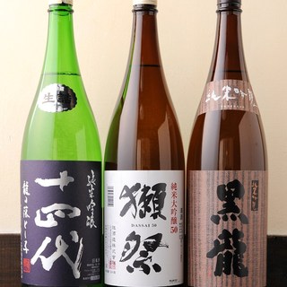 We offer popular local sake and seasonal local sake.