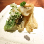 油物　筍とカマスの天婦羅