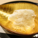 銀座 よし澤 - 水菓子　酒糟のアイスと湯葉　大吟醸のジュレ