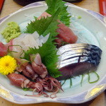 マグロ、サバ、イカ、ホタルイカ