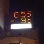 馬場ホルモン - 19時前で-9℃。この後さらに下がりました