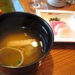 嘉門 - お味噌汁＆香の物