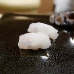 日本橋蛎殻町 すぎた - オコゼの身で肝や胃袋やハラミを包んで