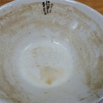 にぼしまじん - 完食(^人^)
      濃厚スープの跡が残ってます！