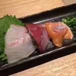 猿々楽々 - 刺身3点盛