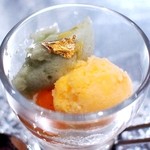 トゥ・ラ・ジョア - バジルのムース・デコポンのシャーベット