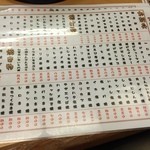 赤玉 - メニューです。