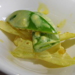 Restaurant μ - スナップエンドウとセロリのマヨマスタード和え