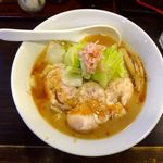 らーめん とん駒 - みつせ鶏の鶏桜湯ラーメン