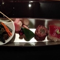 分とく山 - 漬け、牛肉巻き等