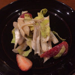 食楽 太太太 - 白ミル貝と春野菜の酢味噌和え 桜風味