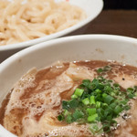 日の出らーめん - 剛つけ麺(麺大盛無料)：800円／2016年4月