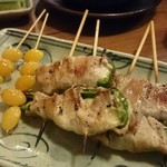 Ganso Yakitori Kushi Hacchin - ピーマン巻き、銀杏