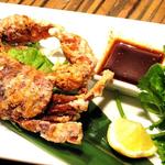 Fried soft shell crab with vegetables