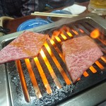 龍園 - Aカルビも直ぐ焼けます(^o^;)