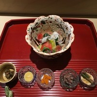 お料理 佐藤 - 春野菜のおひたしを5種のソースで