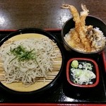 Oshokuji Dokoro Kobushi - ざるそばミニ天丼セット