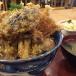 菊新 - 魚沼きのこのどか盛り天丼