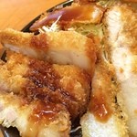 とんかつ 一 - 201604  一  ★ランジリとんかつ（ロース芯側）（600円）★ソースを掛けてみた！