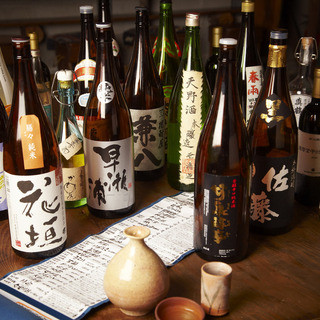 We offer about 100 types of carefully selected shochu! We also recommend pre-wari shochu.