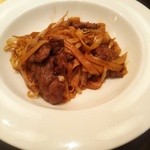 国産牛ヒレ肉キシメン炒め