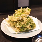 高田馬場日本酒研究所 - 白魚とせりのかき揚げ