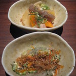 癒羅里福茂千 - おばんざい　豚とろ鍋昼膳（春雨とゴーヤのサラダ）　冷麺セット（肉じゃが）