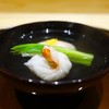 Yonekura - 料理写真:車海老、うるい
　豆腐の団子、鰆と蕗の薹のあん入り　　　