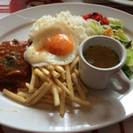 ブルームーンカフェ - アメリカンハンバーグランチ （税込950円）