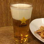 佰圓屋 いし河 - グラスビール 100円税別