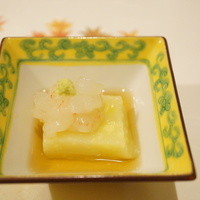 うぶか - 牡丹海老　銀杏豆腐　出汁　山葵
