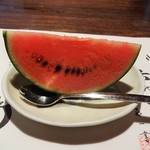 すき焼割烹 日山 - 群馬産小玉スイカ