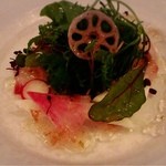川奈ホテル - 鮮魚の薄切りサラダ仕立て