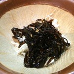 藪伊豆小宮商店 - 201604 藪伊豆 ★しょうが焼(750円）★昆布佃煮&キャベツ。