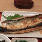 よしはら - ＜2016年４月・ランチ＞灰干し秋刀魚、焼き立て熱々☆
