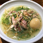 鶏そば（淡海地鶏）1,200円＆煮玉子（名古屋コーチン）100円