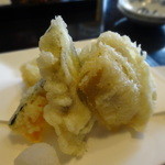 手打そば千花庵 - 穴子の天ぷら