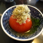 手打そば千花庵 - 出汁トマト