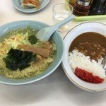 夢屋 - 塩ラーメン　カレーライス