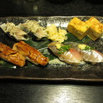 浜銀 - 握り！　穴子がこの日のオススメ。　もうお腹いっぱいなので^_^;