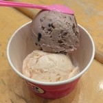 サーティワンアイスクリーム - 2016.04　シーズンフレーバーのさくら（下）と大納言あずき（上）