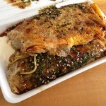 Okonomiyaki Miho - 肉玉そば　450円+容器代10円＝460円　*カラシマヨ増量