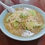 会津らーめん 最上 - 会津みそらーめん
醬油よりも一回り大きな丼。野菜たっぷり、以前よりも大蒜が控えめ？な印象。