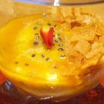 レストラン ママ - 煮魚定食<限定10食> 1200円 のプリンアラモード パッションフルーツとマンゴーのソース