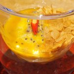 レストラン ママ - 煮魚定食<限定10食> 1200円 のプリンアラモード パッションフルーツとマンゴーのソース