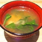 レストラン ママ - 煮魚定食<限定10食> 1200円 の味噌汁