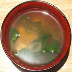 レストラン ママ - 煮魚定食<限定10食> 1200円 の味噌汁