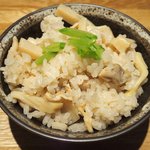 レストラン ママ - 煮魚定食<限定10食> 1200円 の筍と鶏肉の炊込みご飯