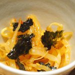 レストラン ママ - 煮魚定食<限定10食> 1200円 のもやしのナムル 海苔添え