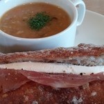 生ハムとクリームチーズのランチセット